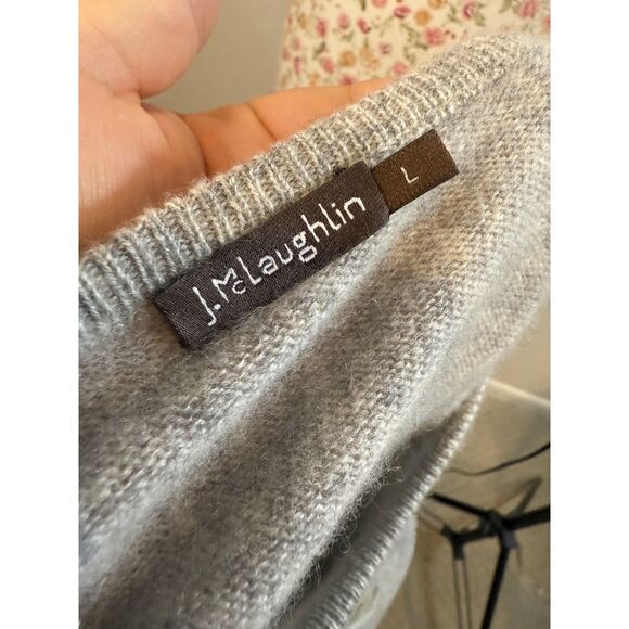 J McLaughlin Cashmere pullover sweater Large Gray - Picture 6 of 7